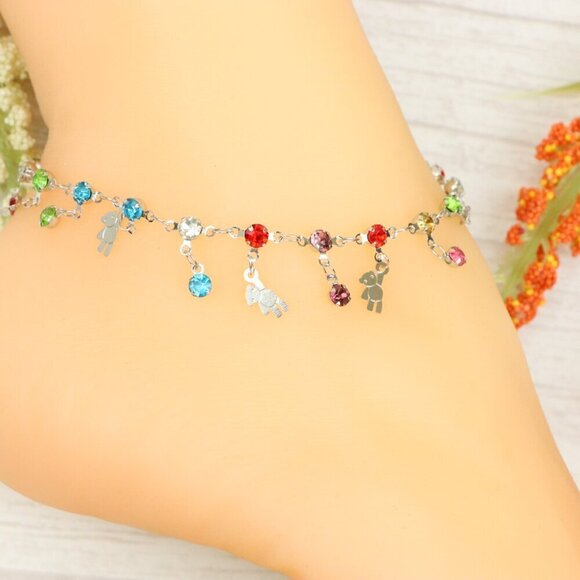 "Handmade Anklet – Elegant & Delicate Jewelry for Women | UNVRC1241 - Picture 8 of 10